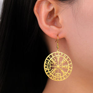 Myshape Vegvisir colgante collar nórdico vikingo <span class=keywords><strong>runas</strong></span> brújula collar protección amuleto joyería <span class=keywords><strong>de</strong></span> acero inoxidable - Product Image 4