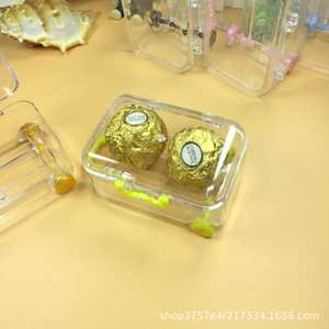 Boîte à bonbons de mariage créative personnalisée en gros, valise transparente, organisateur de bijoux pour le commerce extérieur - Product Image 3