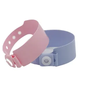 Bracelets en PVC en vinyle souple pour adultes et enfants Bracelets d'identification d'hôpital