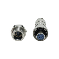 Connecteur Circulaire Fileté HP12 2, 3, 4, 5, 6, 7 Broches, Mâle et Femelle, Type Aviation
