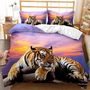 Factory Price 3piece Bedding for Lightweight <strong>Duvet</strong> <strong>Cover</strong> and Pillowcase Colorful <strong>Horse</strong> Printing QUEEN KING Size - Product Image 5
