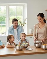 Bols à riz, ramen et nouilles en acier inoxydable double couche incassable de qualité alimentaire SS304, bols pour enfants