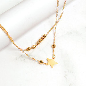 महिला स्टेनलेस स्टील के लिए भारतीय डांस टैंकरों में गोल्डन सिल्वर अनानास स्टार डिजाइन फैशन गहने लक्जरी - Product Image 5