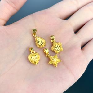 จี้ทองคำชุบ 24K รุ่น JXX รูปดาวและหัวใจ ทำจากทองแดง จี้แฟชั่นสำหรับผู้หญิง - Product Image 2