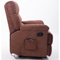 Canapé inclinable électrique moderne avec fonction massage, tissu microfibre confortable, structure en métal