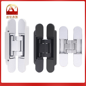 Bisagras ocultas para puertas, ajustables en 3D, de aleación de zinc, 180 grados, plegables, para puertas de gabinetes de madera - Product Image 5