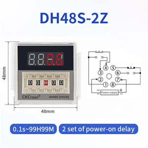 DH48S-2Z programmabile 0.01S-99H99M del commutatore del relè del <span class=keywords><strong>temporizzatore</strong></span> di Digital LED con il <span class=keywords><strong>temporizzatore</strong></span> di ritardo di ca/cc 12V 24V 36V 110V 220V <span class=keywords><strong>380V</strong></span> della Base dell'incavo - Product Image 3