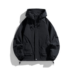 Overoles y chaquetas de exterior con logotipo personalizado y combinación de colores, resistentes al viento y al agua, para hombres y mujeres. - Product Image 5