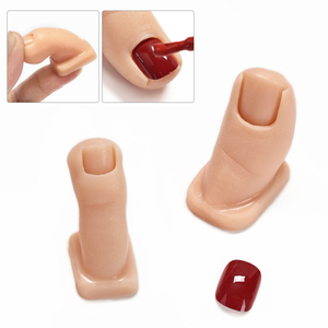Lot de 2 modèles d'orteils en silicone pour la pratique des ongles, réalistes, flexibles, <span class=keywords><strong>faux</strong></span> orteils pour l'entraînement à la décoration des ongles et la pratique de la sculpture 3D - Product Image 2