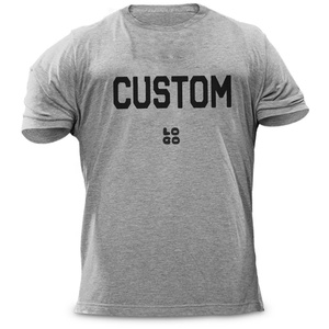 OEM Logo personnalisé 100% coton spandex haut <span class=keywords><strong>de</strong></span> sport respirant manches courtes col rond coupe ajustée sport muscle t-shirt pour hommes gym - Product Image 1