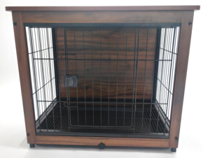 Kandang anjing kustom furnitur kandang anjing kayu dengan pintu tugas berat tabung baja kandang anjing dalam ruangan untuk anjing kecil/Sedang/besar - Product Image 5