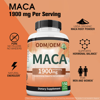 Maca Plus Capsules Men Power Supplément de racine de Maca Capsules de racine de Maca noire pour hommes femmes Courbes de fesses