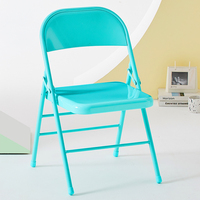 Nouvelle chaise pliante en acier fer métal coloré pliable pour événements fête de mariage bureau à domicile camping extérieur jardin plage