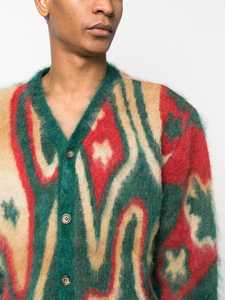 Фабричная Мужская одежда, модная Шерстяная трикотажная одежда с V-образным вырезом на пуговицах, дизайнерские топы, длинный вязаный кашемировый свитер, кардиган - Product Image 3