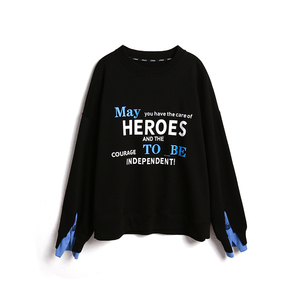 Mujeres negro Jersey Sudadera con <span class=keywords><strong>capucha</strong></span> <span class=keywords><strong>de</strong></span> las mujeres <span class=keywords><strong>de</strong></span> gran tamaño sudaderas con <span class=keywords><strong>capucha</strong></span> al por mayor Jersey Sudadera - Product Image 5