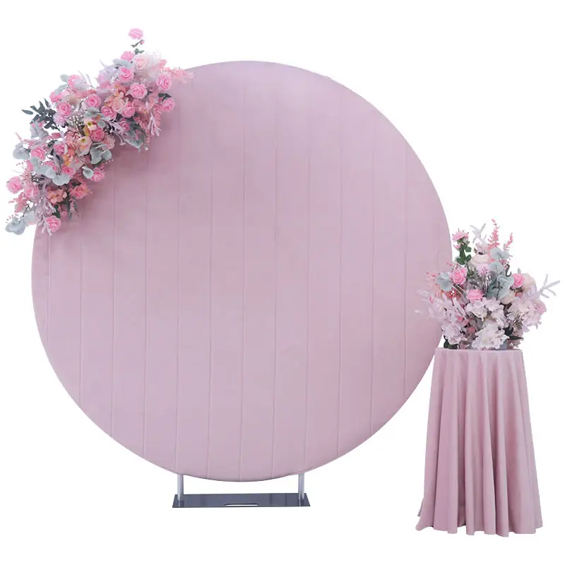 6.5ft Sân Khấu Tròn Bé Pink Blush Đảng Backdrop Trang Trí Đám Cưới Trang Trí Backdrop Wall Cover Chỉ