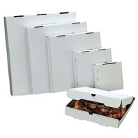 Vente en gros boîte à pizza paquet carton fournisseur casserole personnelle blanc uni carré boîtes à pizza en vrac pour magasin de restauration rapide