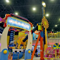 Manège Commercial Rotatif à Double Bras à Pédales en Acier et Fibre de Verre pour Enfants et Famille, pour Aire de Jeux Extérieure