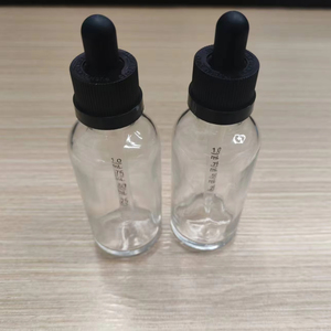 Approvisionnement d'usine 30ml 50 ml Flacon compte-gouttes en verre CR rond Flacon de <span class=keywords><strong>teinture</strong></span> d'huile essentielle avec bouchon résistant aux enfants Pipette graduée - Product Image 1
