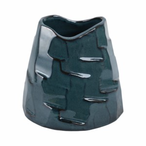 Vaso in terracotta lucido, vaso per fiori con texture, per soggiorno, camera da letto, ufficio, decorazione per la casa, vaso in ceramica e porcellana - Product Image 1