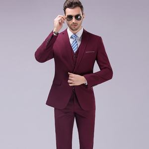 Conjunto de traje de negocios de tres piezas ajustado para <span class=keywords><strong>hombre</strong></span>, traje de padrino de un solo pecho, chaqueta de boda, chaleco, pantalón - Product Image 3