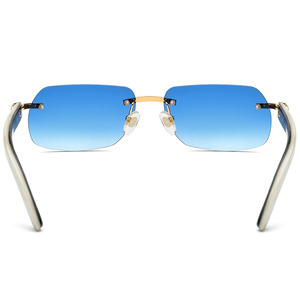 Borregls corne <span class=keywords><strong>de</strong></span> buffle lunettes <span class=keywords><strong>de</strong></span> soleil hommes marque <span class=keywords><strong>de</strong></span> luxe lunettes <span class=keywords><strong>de</strong></span> créateur femmes lentille en Nylon sans monture carré buffs lunettes 8300816 - Product Image 5