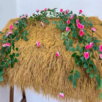 Toiture en chaume synthétique résistante aux UV, toiture en chaume artificiel, toiture en paille imperméable, chaume de jardin extérieur