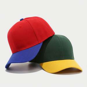Nouvelle Casquette de Baseball Tendance Femme Homme, Chapeau de Soleil Protection UV, Casquette de Sport Extérieur 6 Panneaux Couleur Unie avec Empiècements - Product Image 1