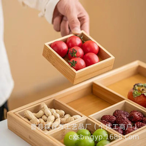 Bandeja de Servir de Madera Maciza, Multifuncional, con Divisiones, para Alimentos, Uso Residencial - Product Image 3