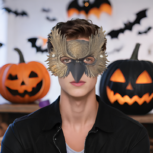 Masque de Hibou DIY pour Halloween, Spectacle, Enfants, Adultes, Fête, Déguisement, Demi-Masque, Accessoires - Product Image 2