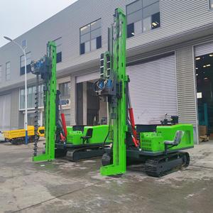 Hydraulic <b>Pile</b> <b>Driver</b> 8 M Piling Height Green Color Fully Hydraulic System For Construction Use - Product Image 1
