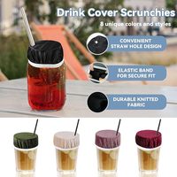 Housse de protection pour verre en coton/polyester à production rapide, couvercle de tasse, 'préservatif pour tasse', logo personnalisé, couleur pour utilisation en extérieur