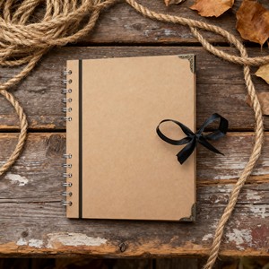 Brown Thick Kraft Paper DIY Photo Album Handmade Memory Book with Spiral Binding <b>Scrapbook</b> Style Preserving Memories - Product Image 2