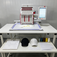 Machine à broder industrielle informatisée fiable, machine à broder à 12 aiguilles pour la décoration de casquettes