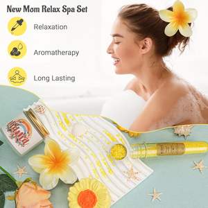 Nuevos regalos para mamá Regalos para el <span class=keywords><strong>embarazo</strong></span> Nuevo paquete de cuidado de mamá Después del juego de regalo de spa de autocuidado del bebé - Product Image 6