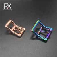 Boucle ardillon personnalisée en alliage de zinc couleur or rose Boucle de ceinture réglable avec fermoir à languette pour ceinture sans nickel