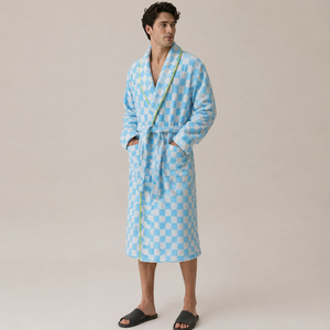 <span class=keywords><strong>Accappatoio</strong></span> in Cotone 100% Tinto in Filo Jacquard, Design di Lusso, Personalizzabile, Super Morbido e Caldo per <span class=keywords><strong>Uomo</strong></span> - Product Image 2