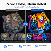Tinta Cetak DTF Warna Cerah 1000ml Berbasis Air Tanpa Sedimen untuk I3200 XP600 L1800 Film PET Kaos Denim Tekstil