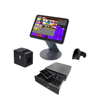 Zhongji A1 360 degrés rotatif 15.6 pouces tout-en-un Windows caisse enregistreuse Pos avec logiciel installé