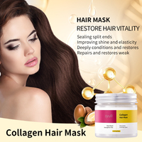 Perawatan Rambut Herbal Organik Label Pribadi Bebas Sulfat Minyak Argan Kolagen Anti-Ketombe Masker Perbaikan Rambut Bernutrisi