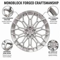 Jantes monobloc forgées 16-24 pouces, finition argent brossé, multi-branches, légères, 5x112 5x120 pour performance, course, coupé, tuning
