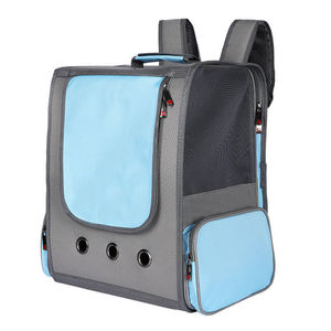 Cat <b>Backpack</b> Pink Teal Color Block Large Capacity Foldable <b>Pet</b> <b>Carrier</b> For Travel - Product Image 2