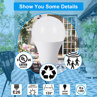 Bombilla LED con Sensor de movimiento, luz DE SEGURIDAD DE 800LM, 8W, E26, E27, B22