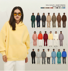 Hoodie Các Nhà Sản Xuất Nặng Nặng Đau Khổ Trống Thời Trang Đường Phố Unisex Quá Khổ Của Phụ Nữ Cần Thiết Của Nam Giới Hoodies & Áo Nỉ - Product Image 3