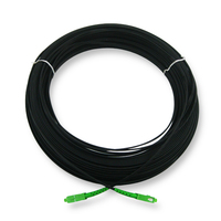 Kabel Patch Fiber Optik FTTH Flat Drop Outdoor/Indoor - Terminal SC/APC/UPC, Mendukung GSM/SDK, Kabel Komunikasi GPRS/TCP/POE