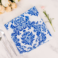 Serviettes de table en tissu polyester-lin imprimées sur mesure pour mariage, hôtel, restaurant, banquet – Vente en gros à prix réduit