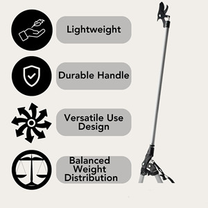 Long Reach <strong>Pruner</strong> <strong>Rotating</strong> Head Razor Sharp Trimmer Blades Durable Aluminum Handles Strap for Higher Cut Comfort - Product Image 6