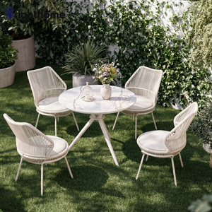 Ensemble de <span class=keywords><strong>table</strong></span> et de chaises de jardin en aluminium moderne pour balcon, terrasse extérieure, restaurant - Product Image 2