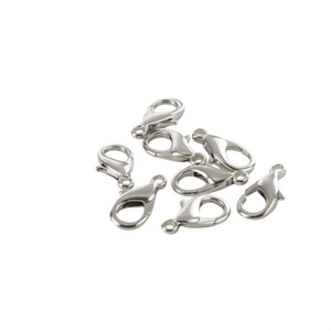 Chiusure a moschettone Ilan da 23 mm, placcate in argento, accessori per gioielli, 6 pezzi - Product Image 1