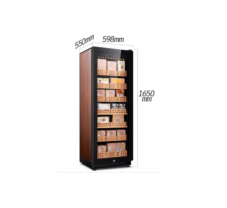 Nuelead cửa kính màu đỏ/Đen/Nâu Cigar Tủ freestanding Cigar Humidor điều khiển kỹ thuật số